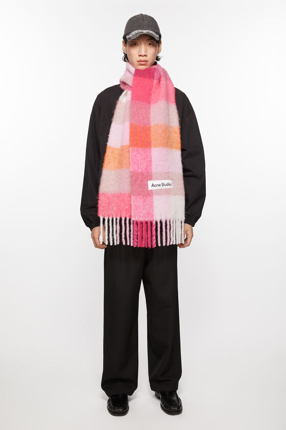 (image for) High-End Mohair checked scarf